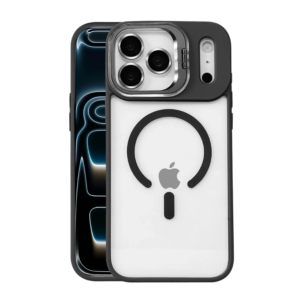 iPhone 17 Pro Remim Lensli Magsafe Standlı Telefon Kılıfı
