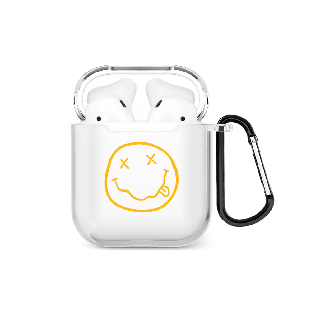 Nirvana Smiley AirPods Şeffaf Kılıf