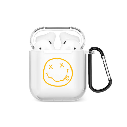 Nirvana Smiley AirPods Şeffaf Kılıf