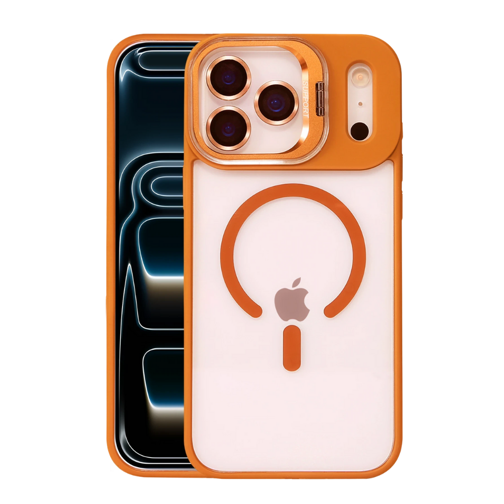 iPhone 17 Pro Remim Lensli Magsafe Standlı Telefon Kılıfı