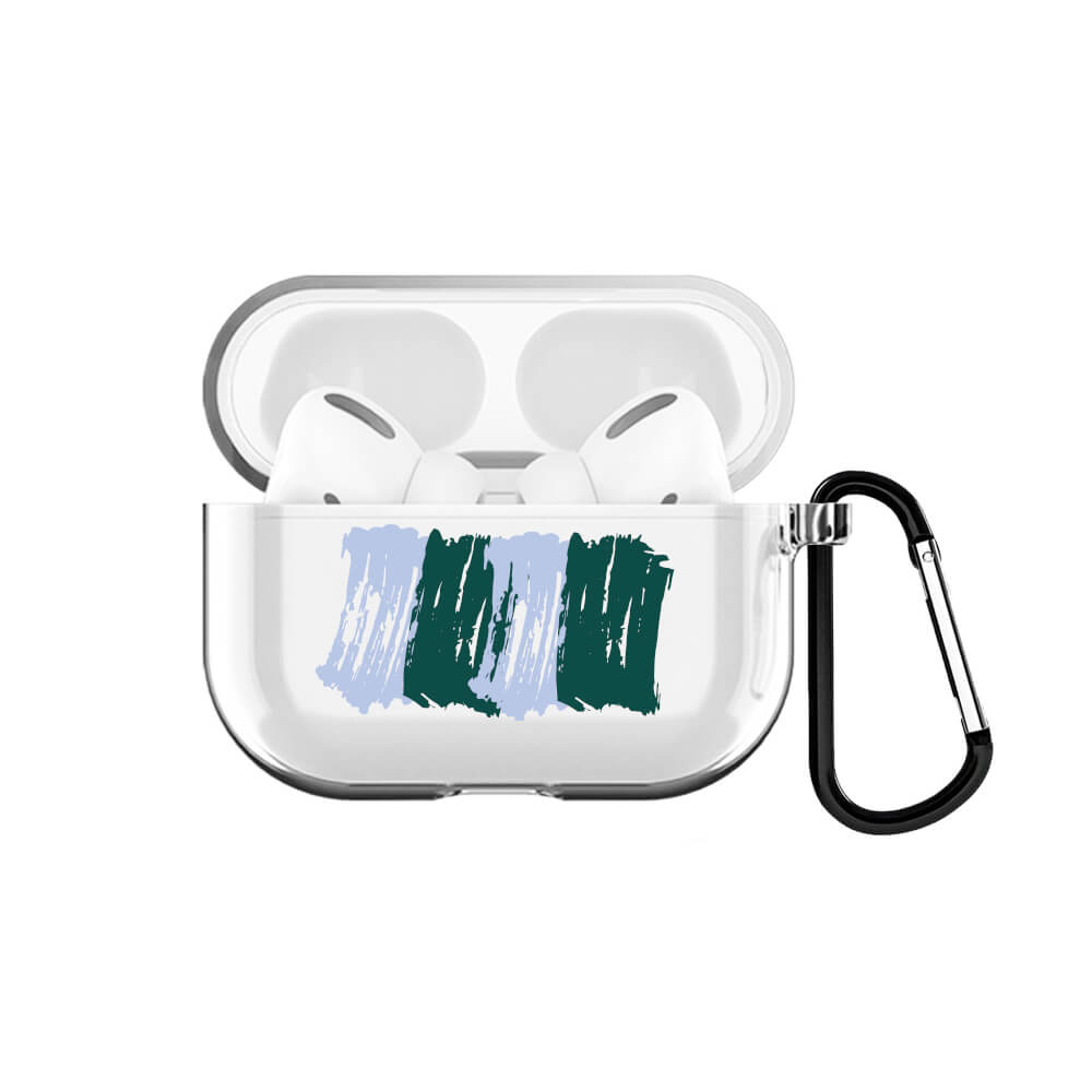 Brushed Blue Green AirPods Pro Şeffaf Kılıf