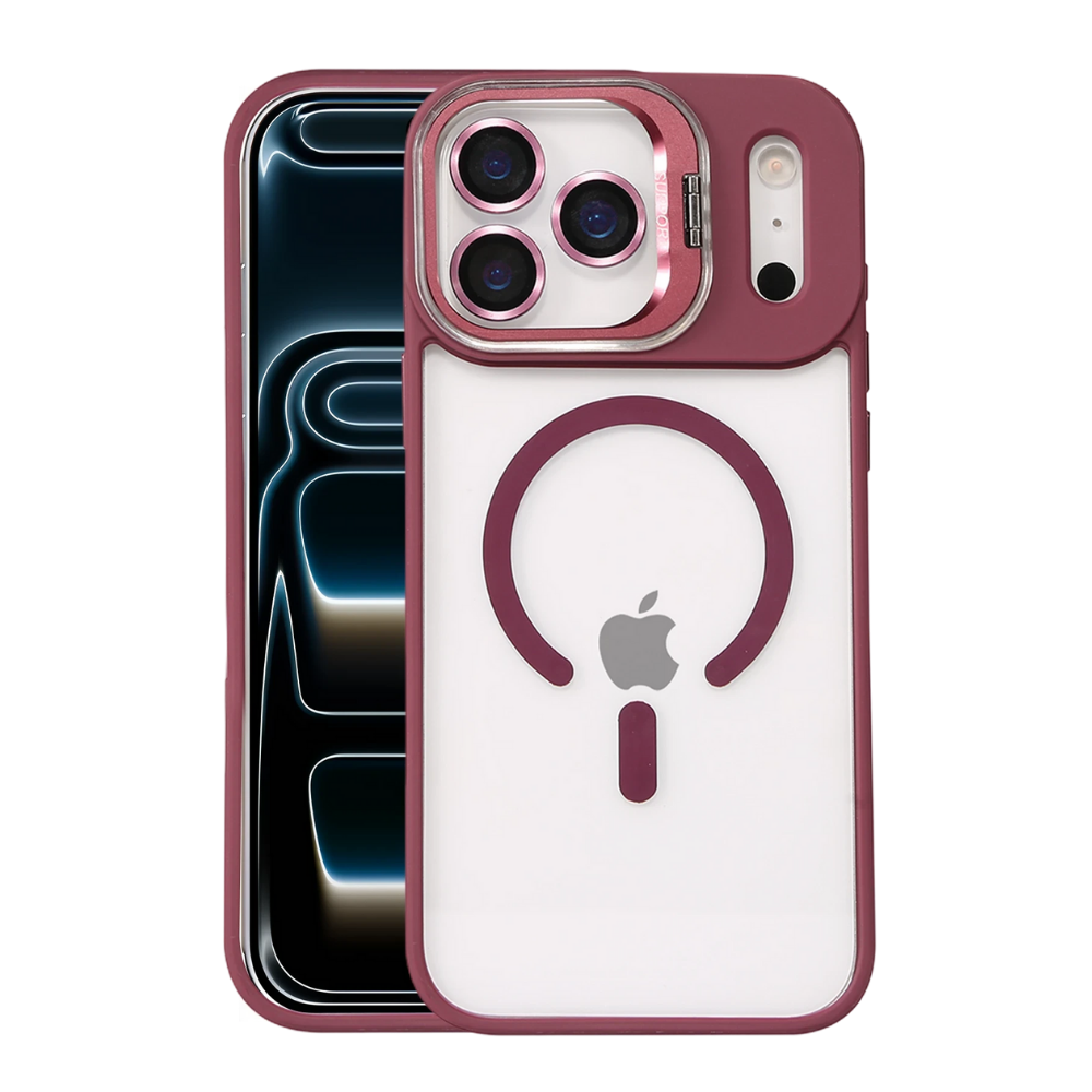 iPhone 17 Pro Max Remim Lensli Magsafe Standlı Telefon Kılıfı
