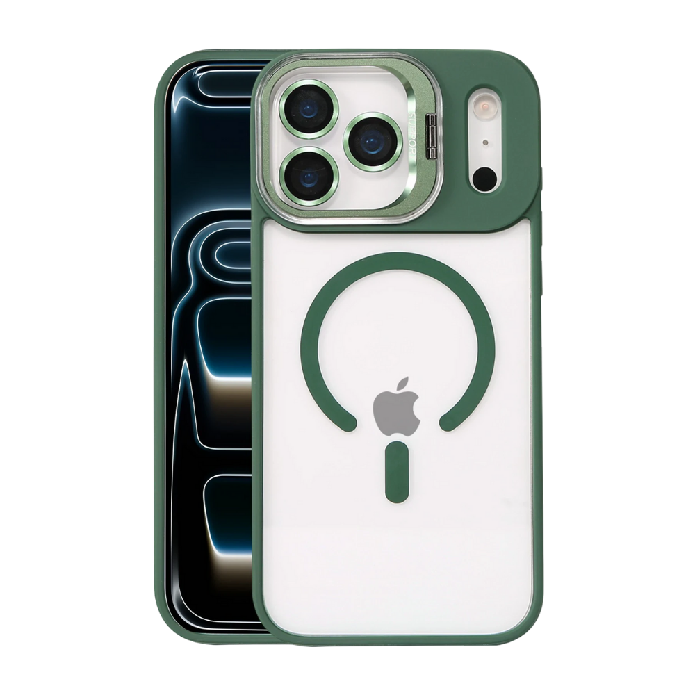 iPhone 17 Pro Max Remim Lensli Magsafe Standlı Telefon Kılıfı