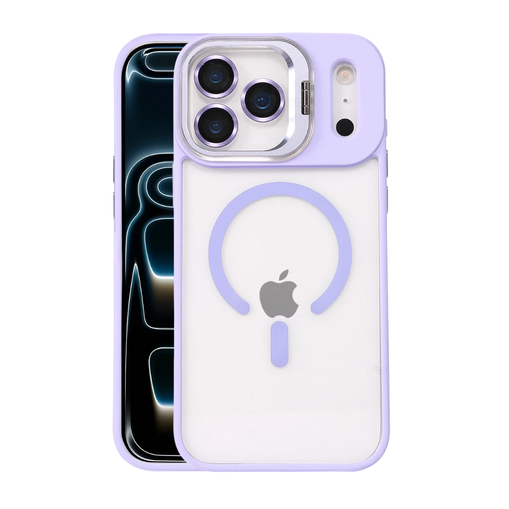 iPhone 17 Pro Max Remim Lensli Magsafe Standlı Telefon Kılıfı