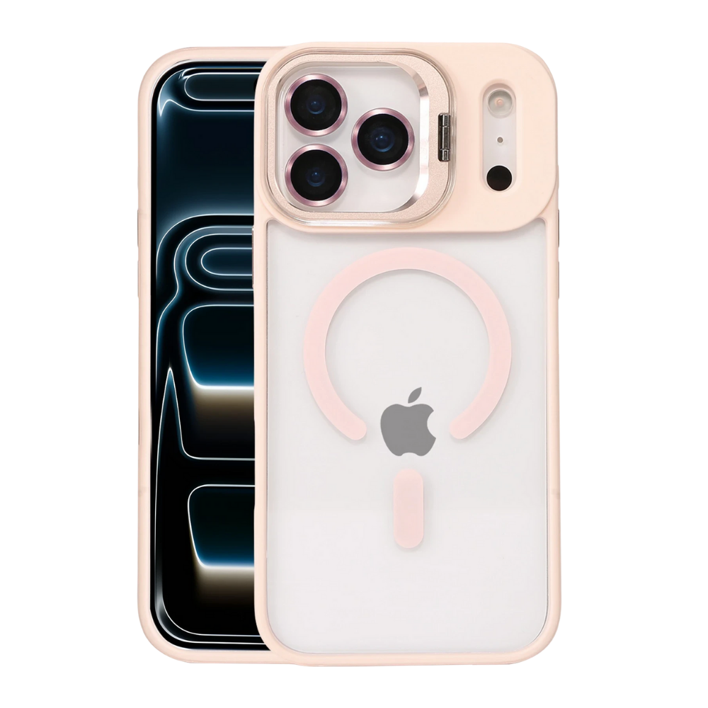 iPhone 17 Pro Max Remim Lensli Magsafe Standlı Telefon Kılıfı