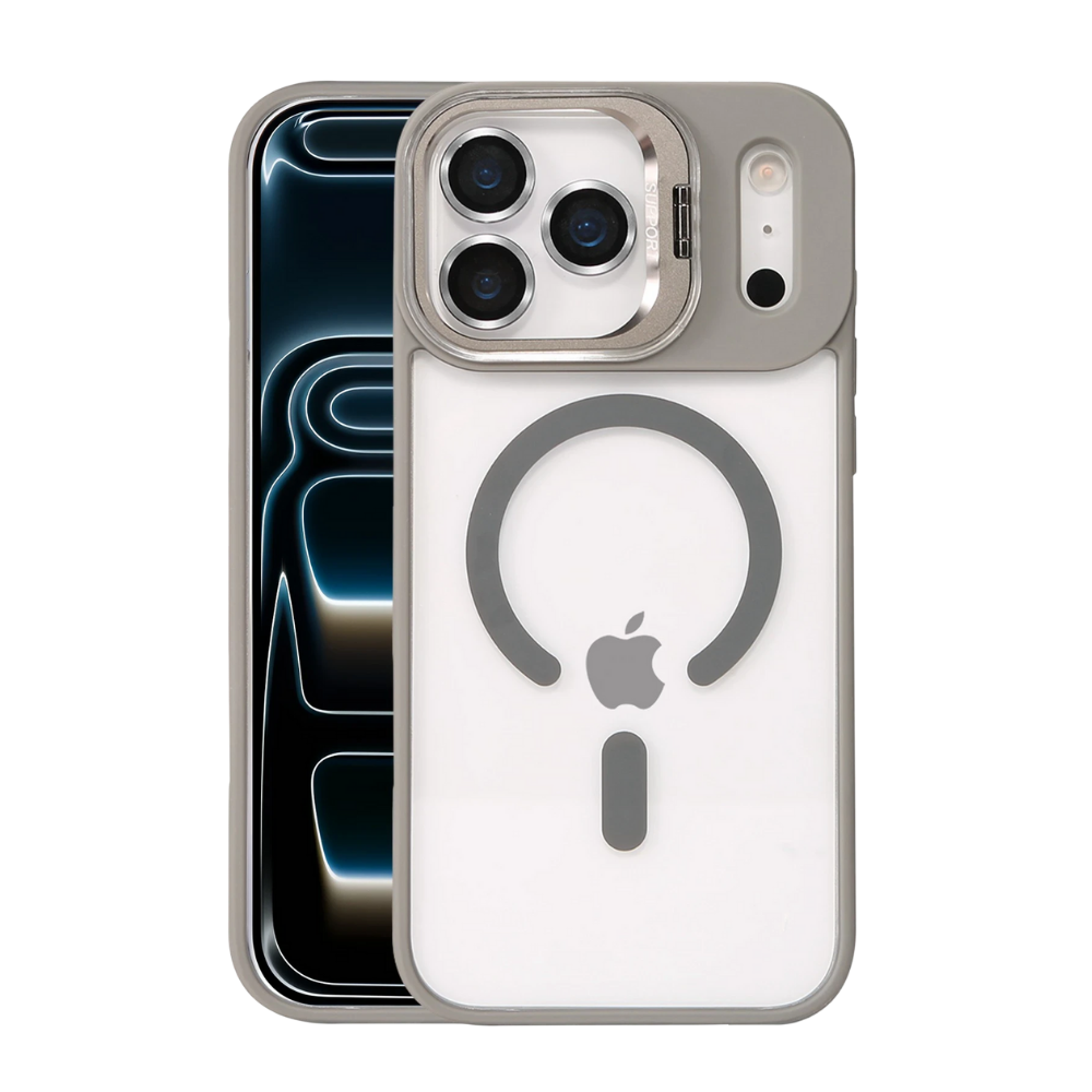 iPhone 17 Pro Max Remim Lensli Magsafe Standlı Telefon Kılıfı