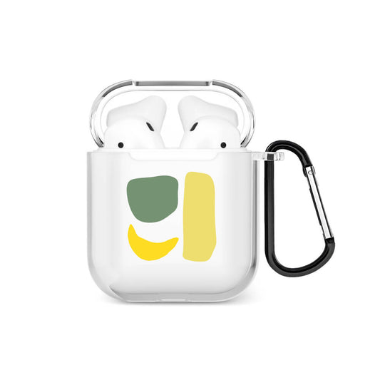 Building Blocks Yellow AirPods Şeffaf Kılıf