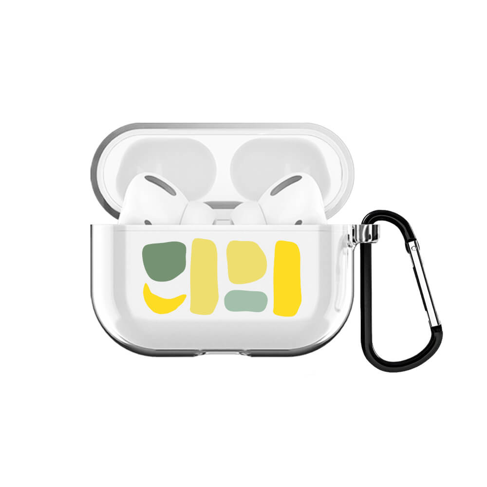Building Blocks Yellow AirPods Pro Şeffaf Kılıf