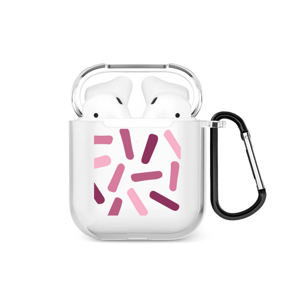 Confetti Pink AirPods Şeffaf Kılıf