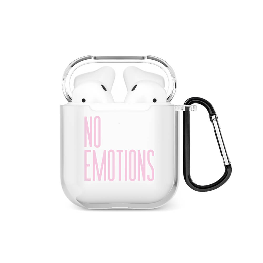 No Emotions AirPods Şeffaf Kılıf