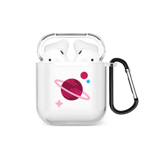 Spaced Planets AirPods Şeffaf Kılıf