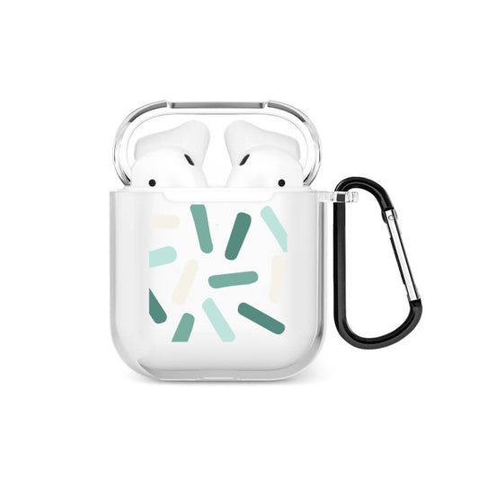 Confetti Green AirPods Şeffaf Kılıf