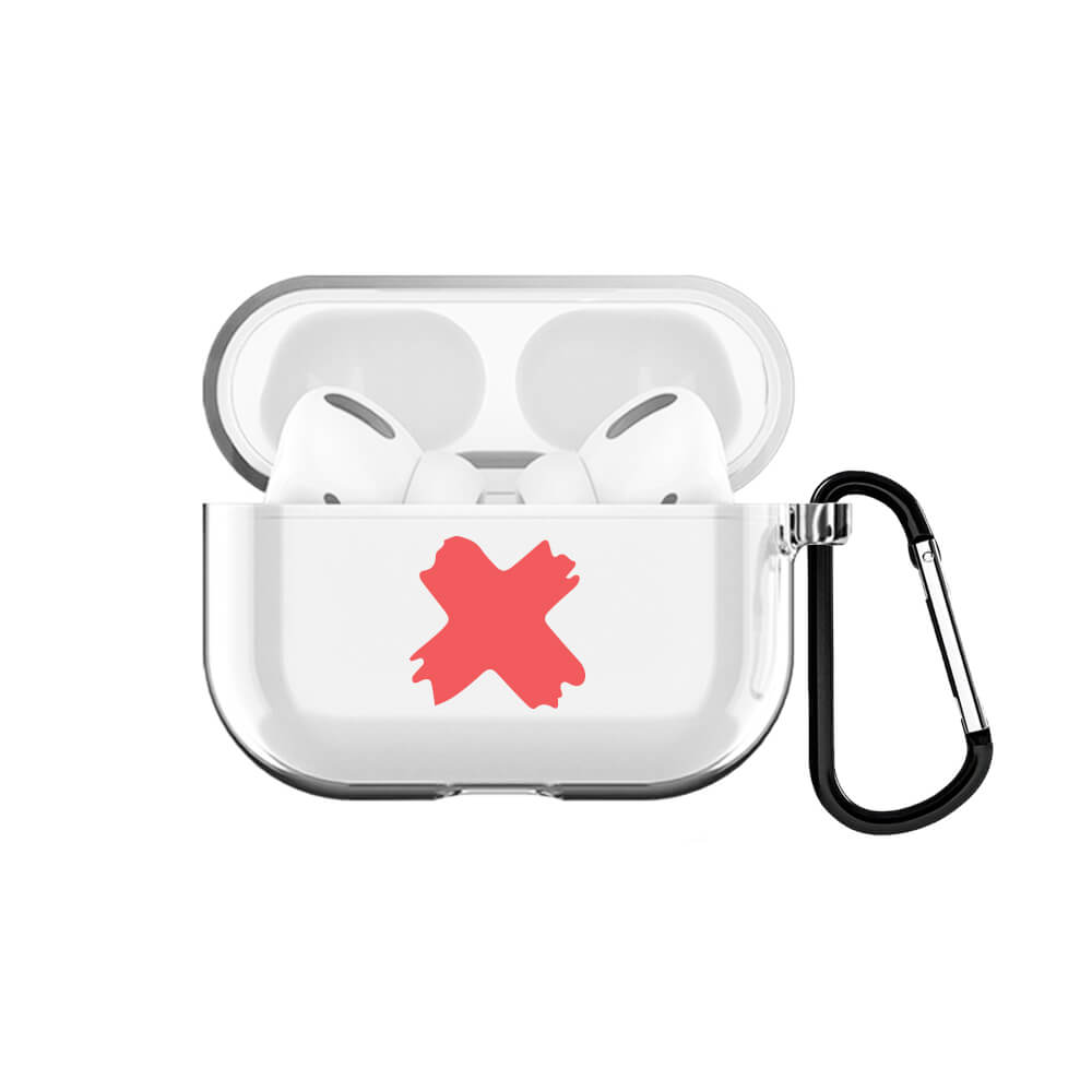X Red AirPods Pro Şeffaf Kılıf