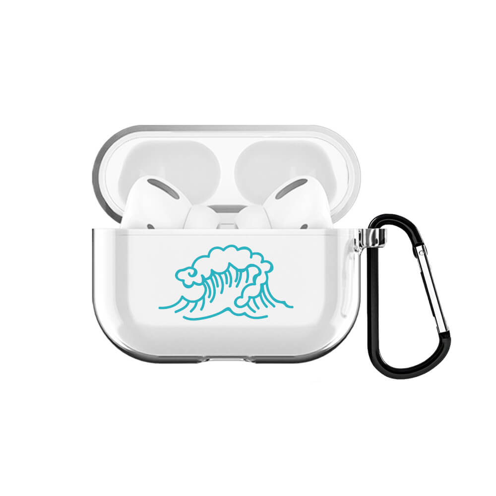 Little Great Waves AirPods Pro Şeffaf Kılıf
