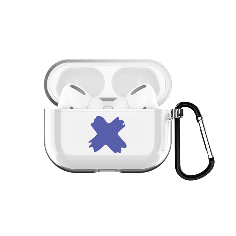 X Blue AirPods Pro Şeffaf Kılıf