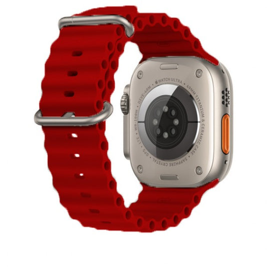 Apple Watch Ocean Silicone Red Saat Kordonu