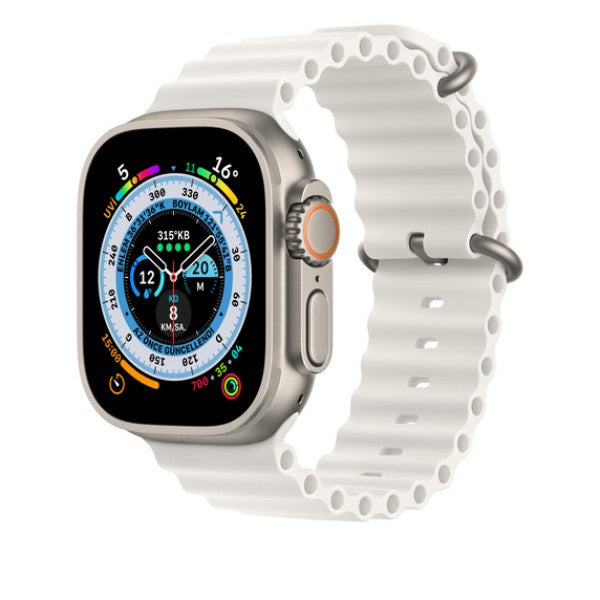 Apple Watch Ocean Silicone White Saat Kordonu