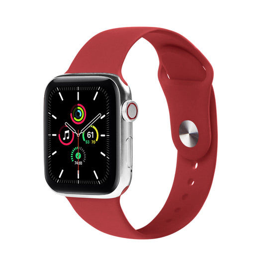 Apple Watch Silicone Dark Red Saat Kordonu
