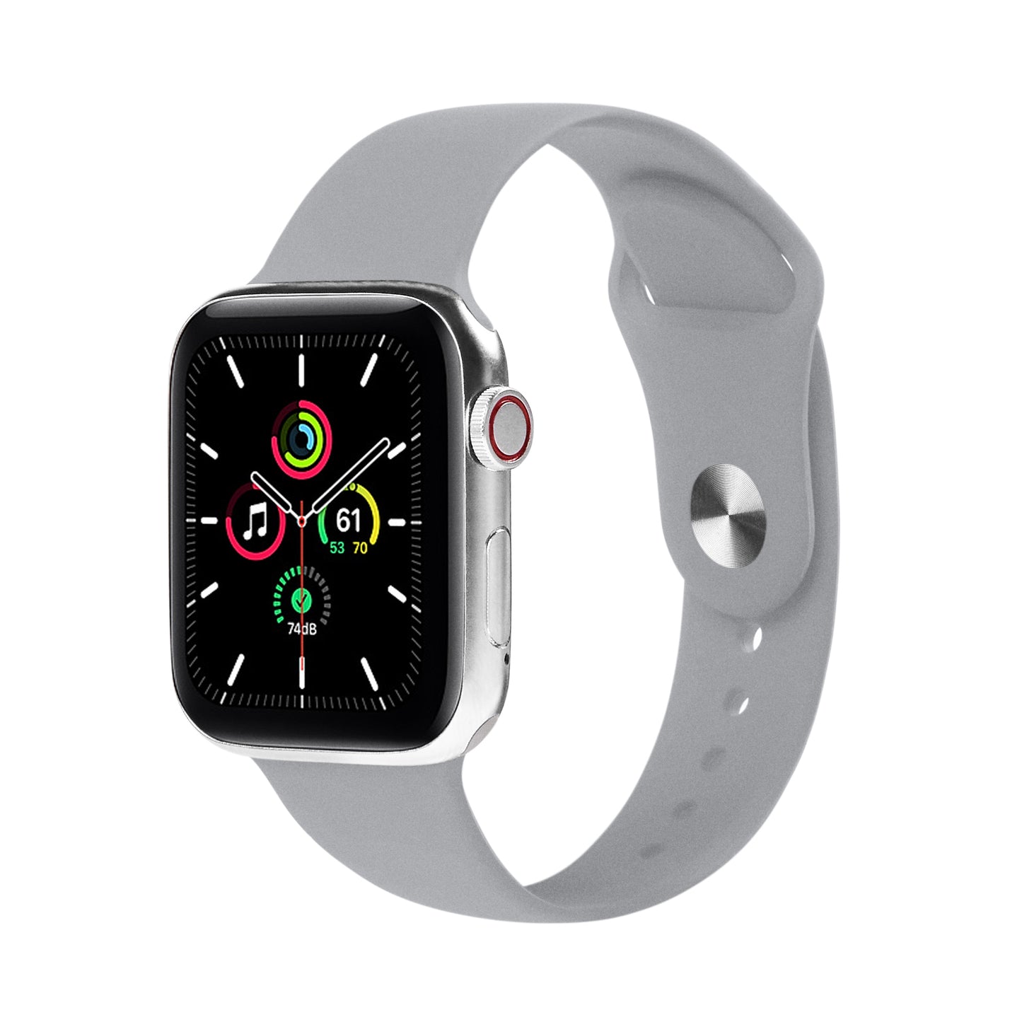 Apple Watch Silicone Soft Silver Saat Kordonu