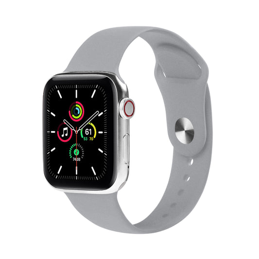 Apple Watch Silicone Soft Silver Saat Kordonu