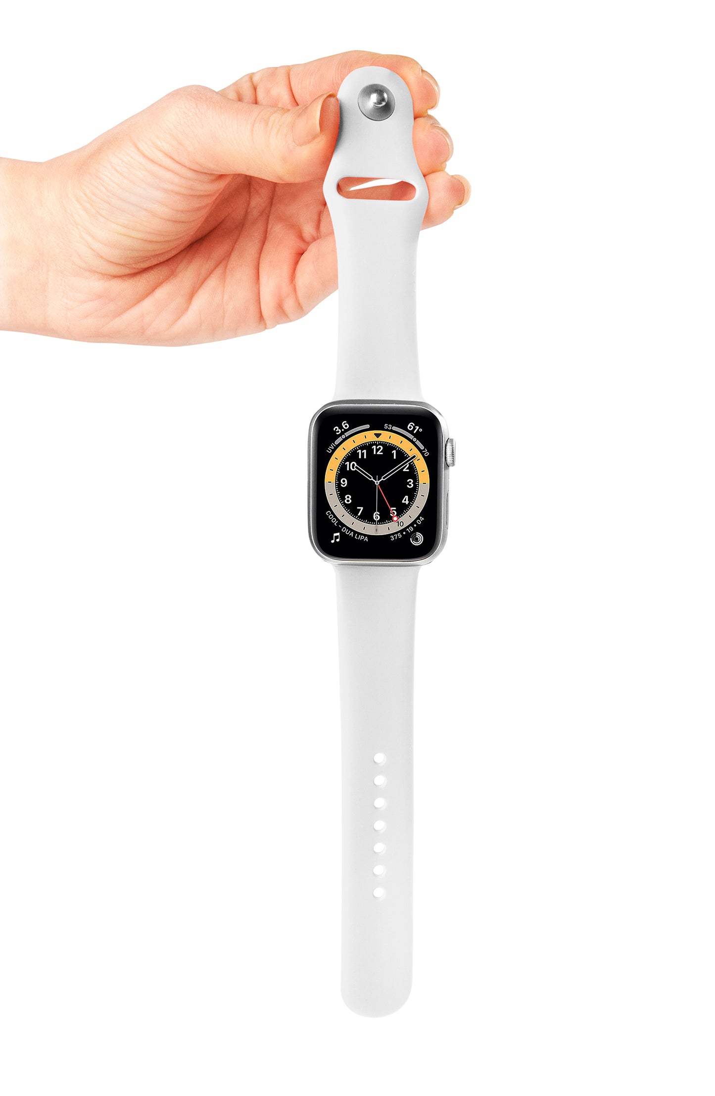 Apple Watch Silicone White Saat Kordonu