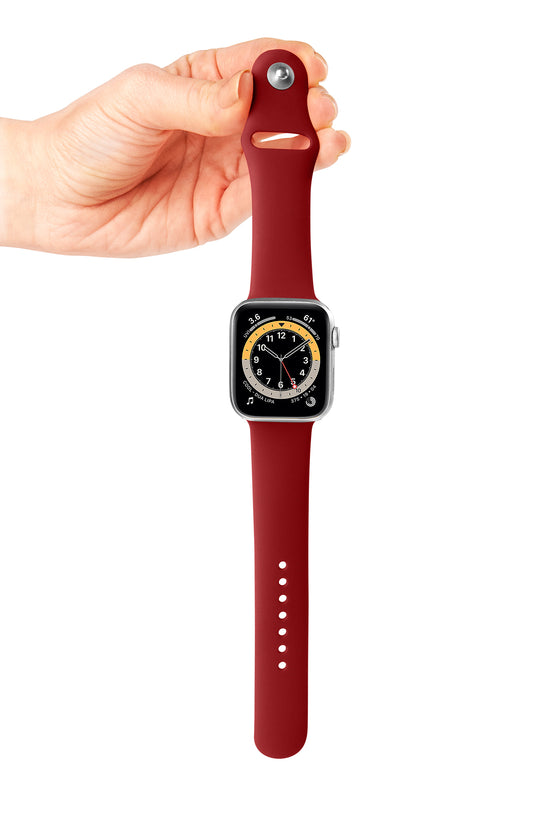 Apple Watch Silicone Dark Red Saat Kordonu