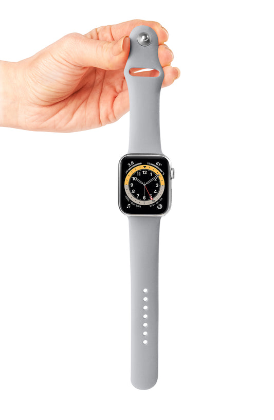 Apple Watch Silicone Soft Silver Saat Kordonu