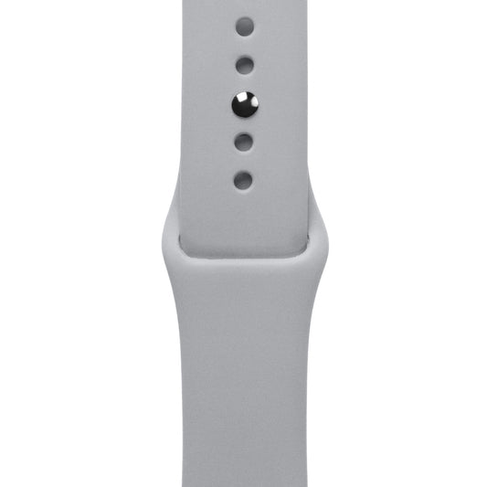 Apple Watch Silicone Soft Silver Saat Kordonu